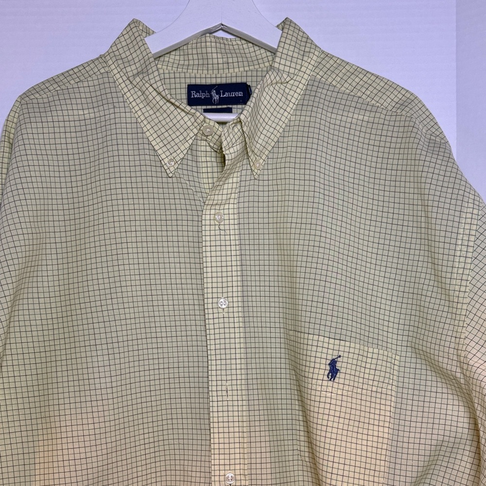 Polo by Ralph Lauren Men's Cream Checkered Shirt